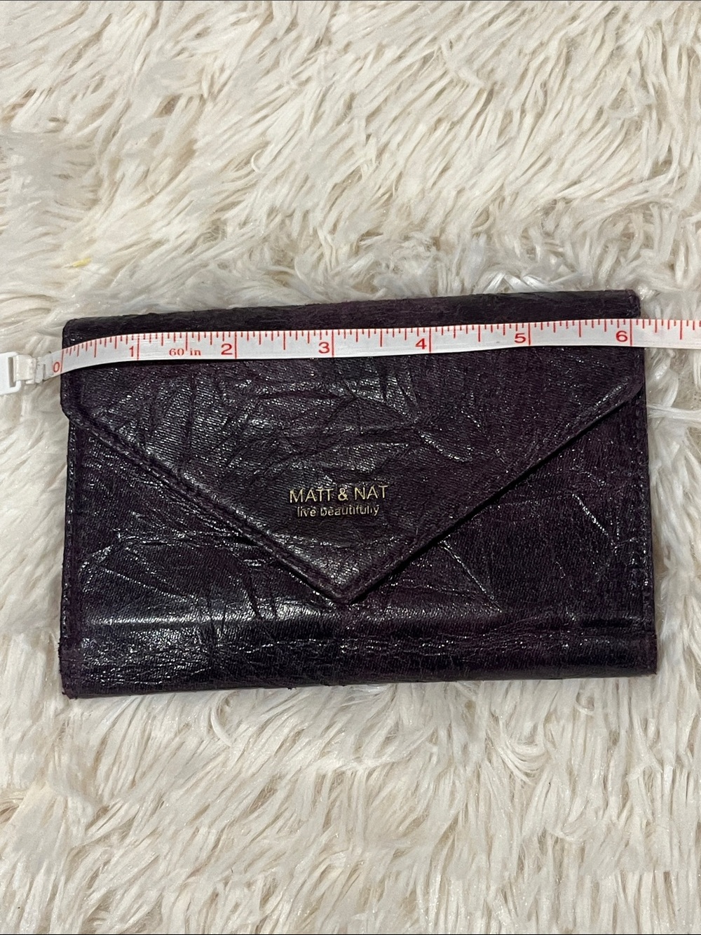 Matt & Nat deep purple/plum wallet. - Picture 9 of 10